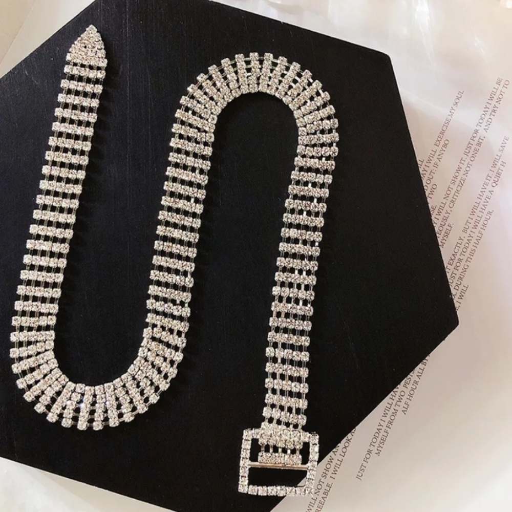 🔥LAST 1🔥NEW RHINESTONES CRYSTAL CHOKER/BRACELET - Picture 5 of 7